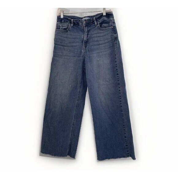 Carly Jean Los Angeles Denim - Carly Jean Los Angeles Jeans Size 11 Becker Wide Leg Fray Crop High Waist *READ*